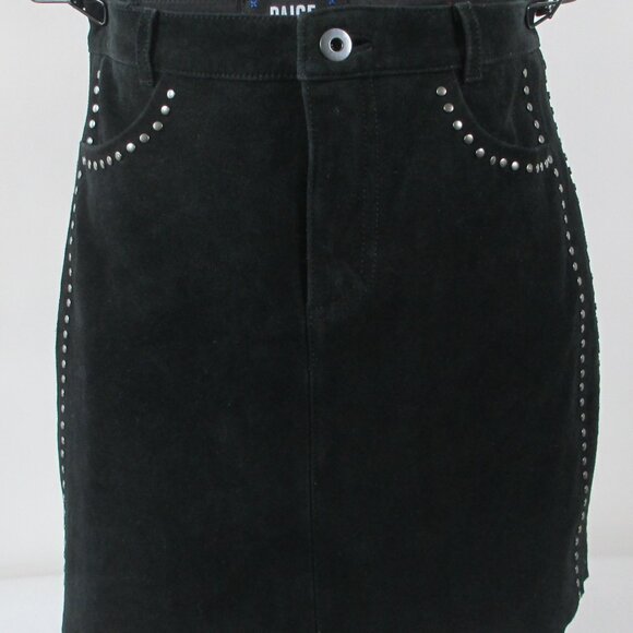 PAIGE "RYDER" STUDDED SUEDE MINI SKIRT - Picture 10 of 10